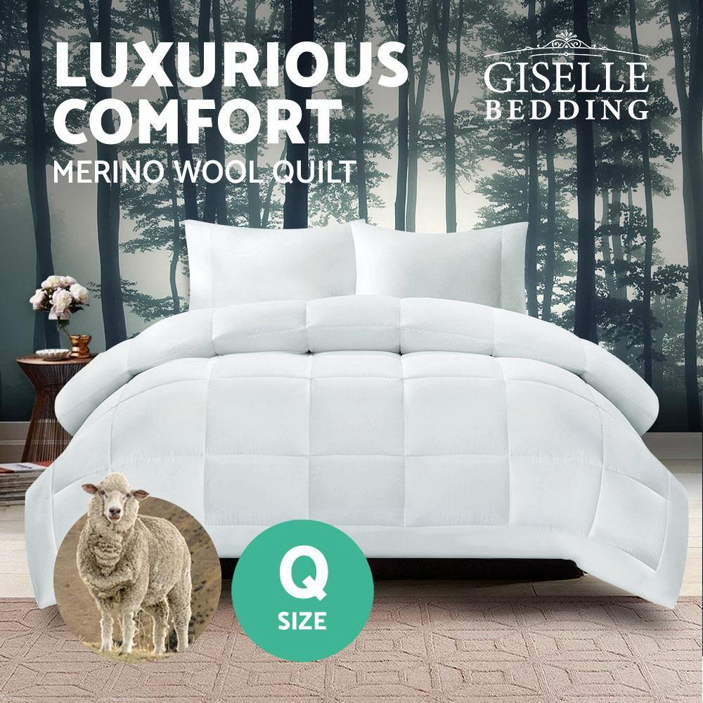 Queen Size Merino Wool Duvet Quilt - Housethings 