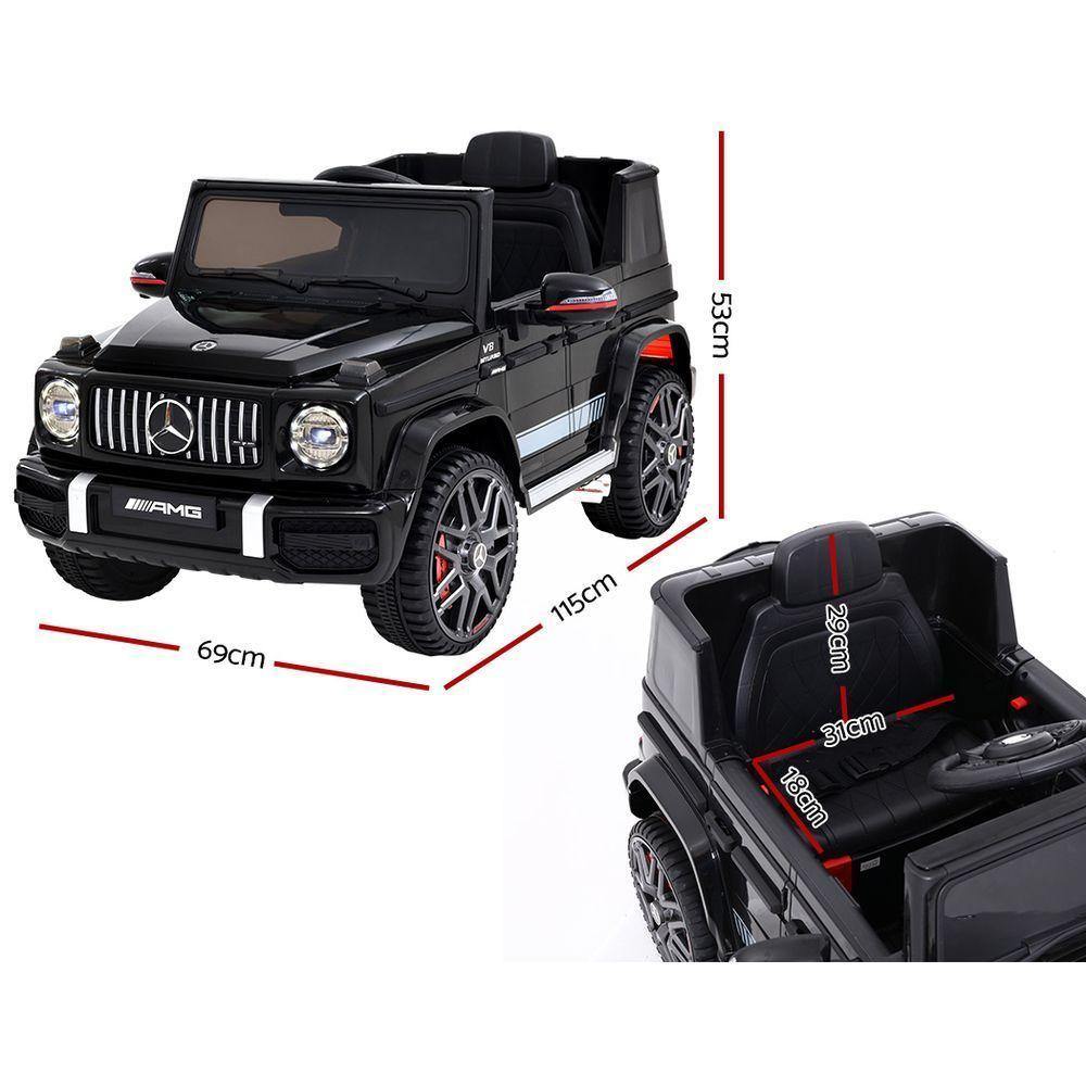 Mercedes-Benz Kids Ride On Car Electric AMG G63 Licensed Remote Cars 12V Black - House Things Baby & Kids > Cars
