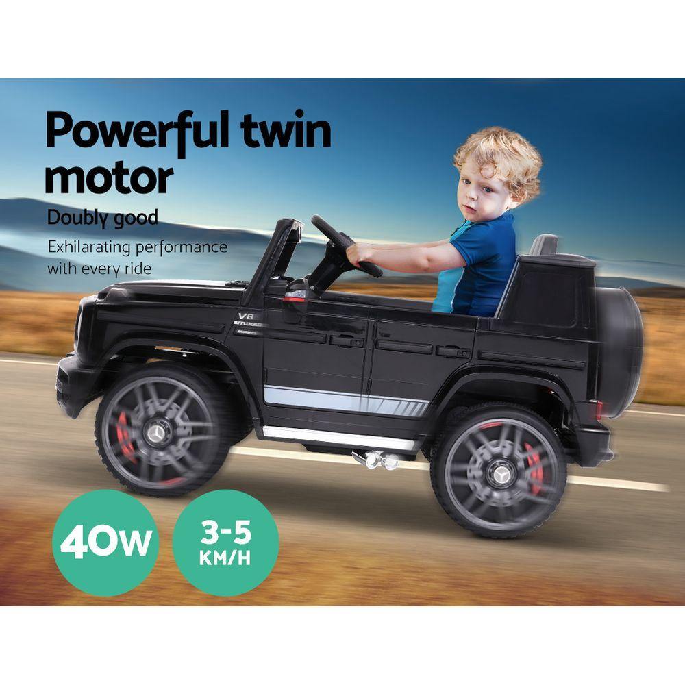 Mercedes-Benz Kids Ride On Car Electric AMG G63 Licensed Remote Cars 12V Black - House Things Baby & Kids > Cars