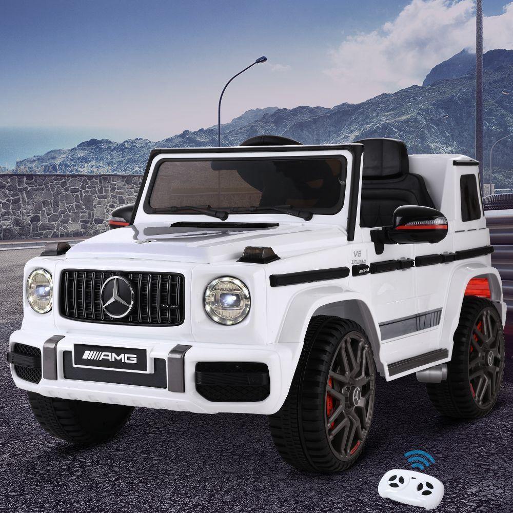 Mercedes-Benz Kids Ride On Car Electric AMG G63 Licensed Remote Cars 12V White - House Things Baby & Kids > Cars