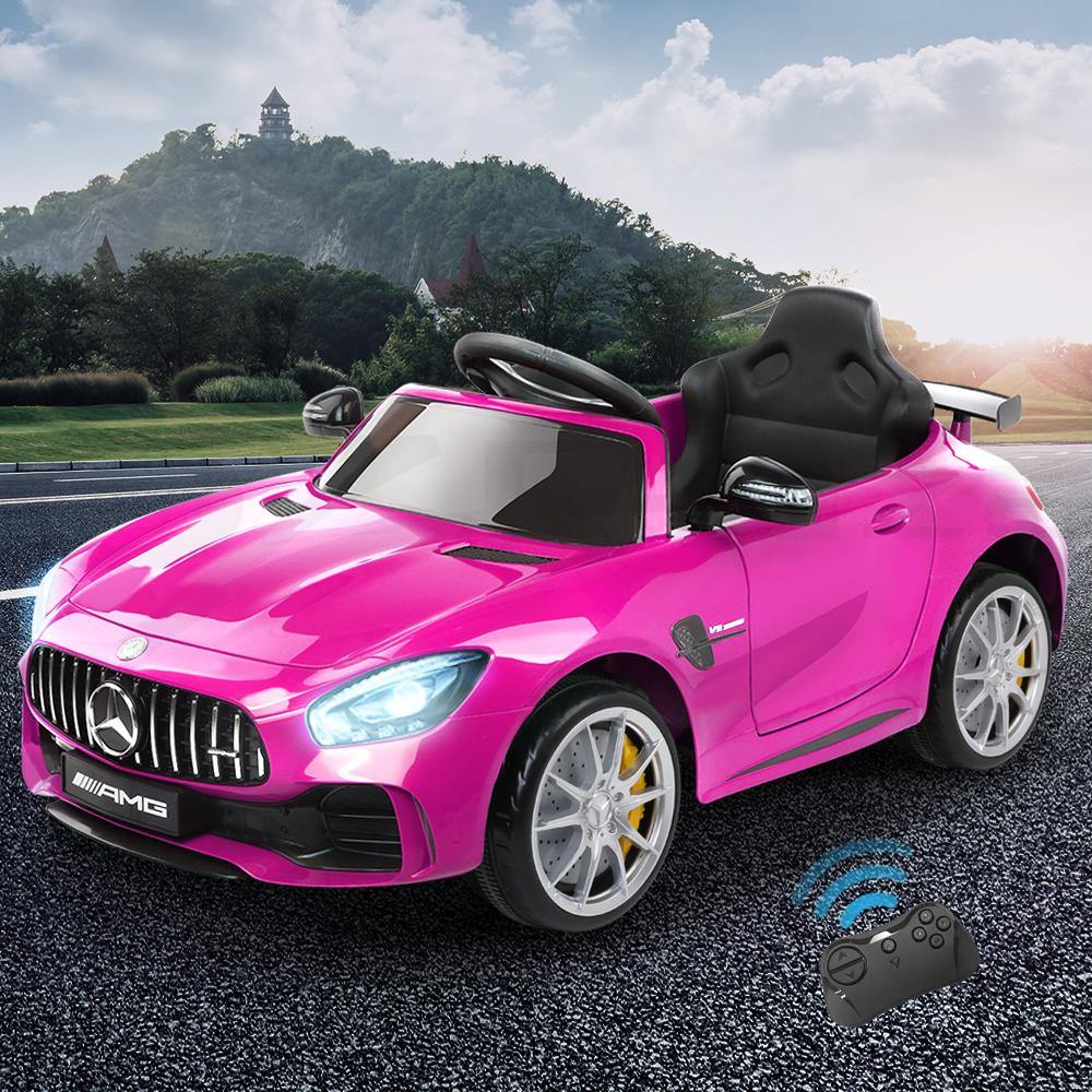 Kids Ride On Car Mercedes Benz AMG GT R Electric Pink - Housethings 