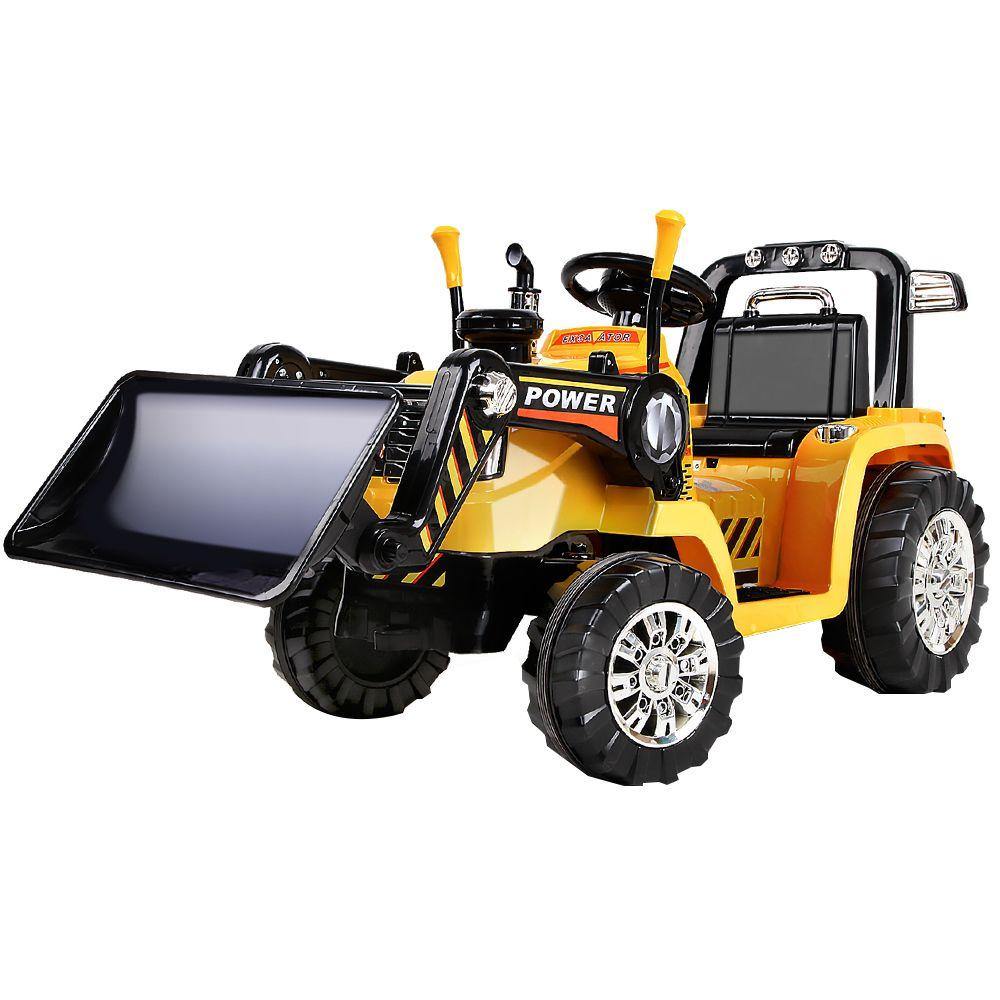 Kids Ride On Bulldozer Digger Electric Car Yellow - House Things Baby & Kids > Cars