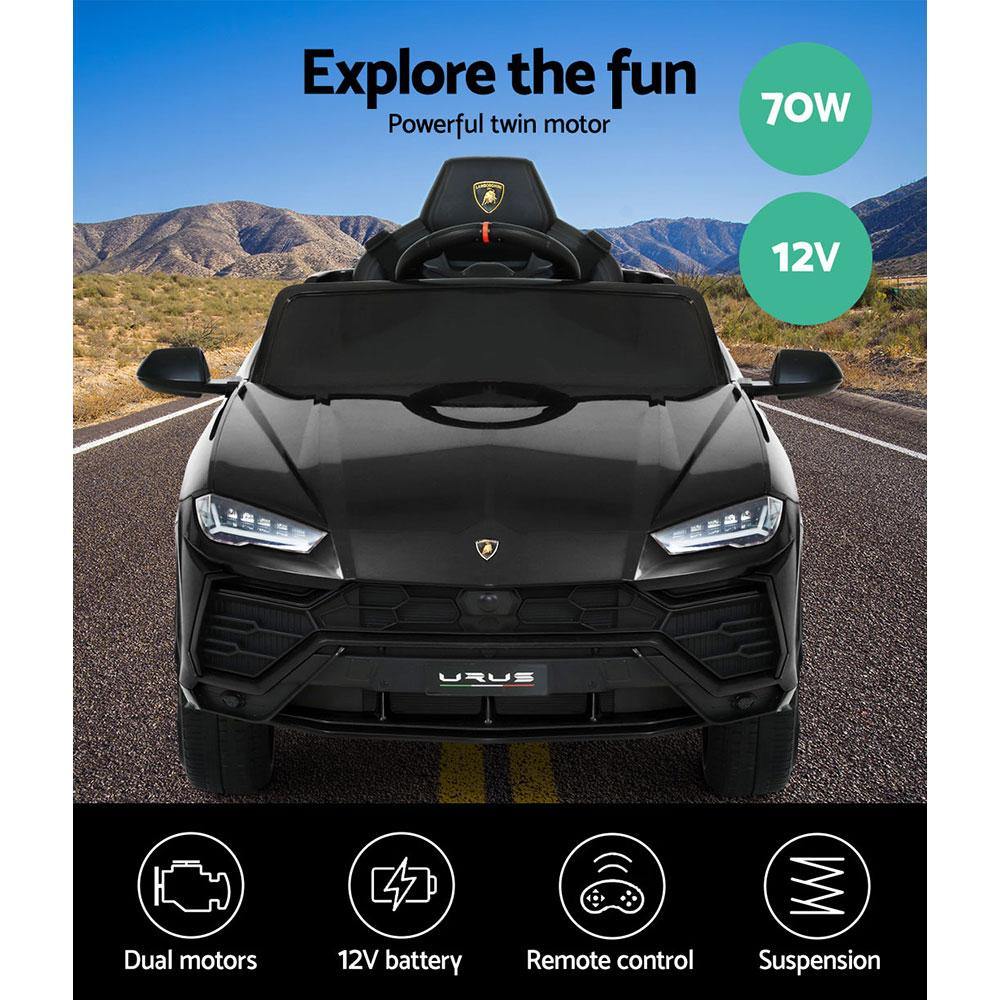 12V Electric Kids Ride On Toy Car Lamborghini Black - House Things Baby & Kids > Cars