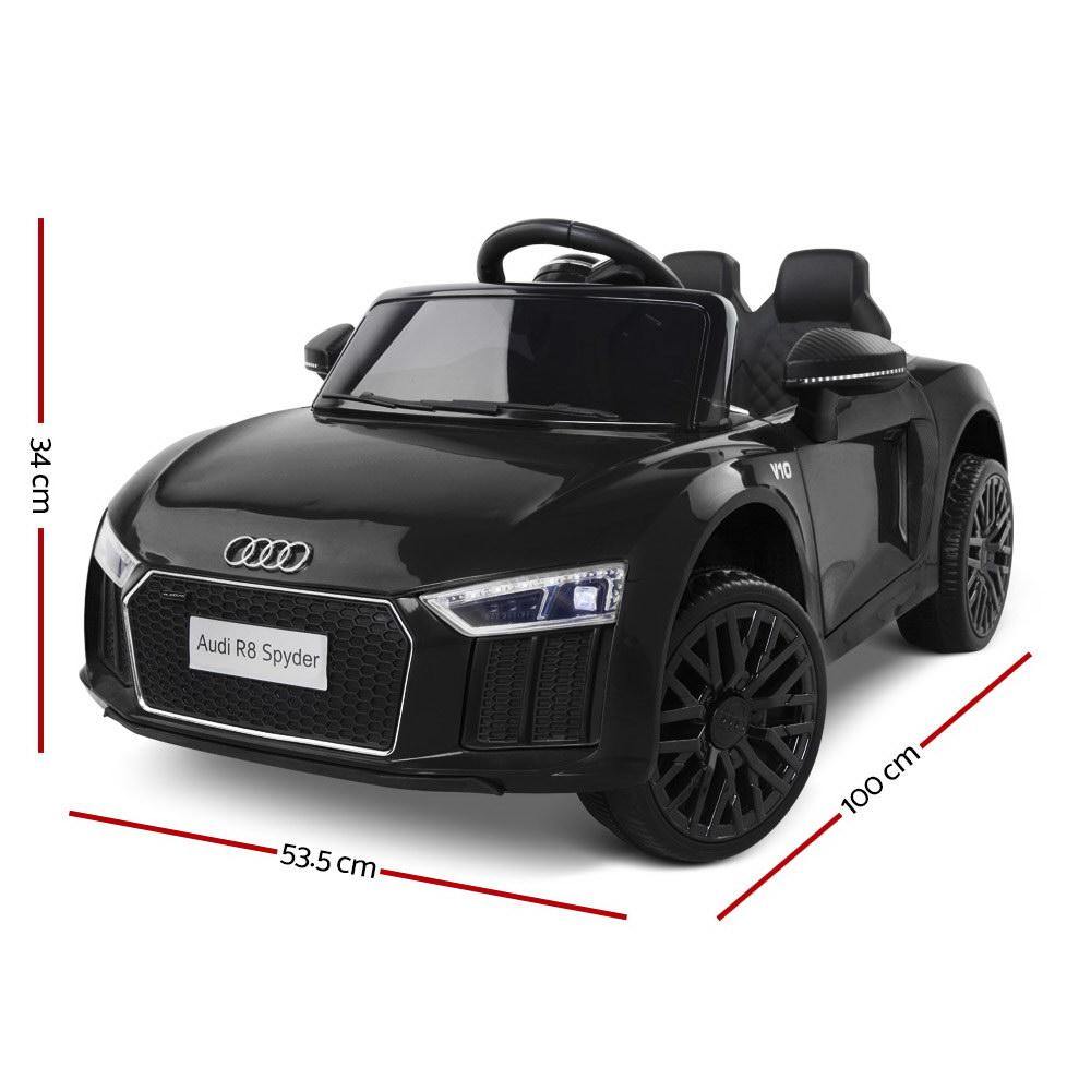 Kids Ride On Car Audi R8 Licensed Electric 12V Black - House Things Baby & Kids > Cars