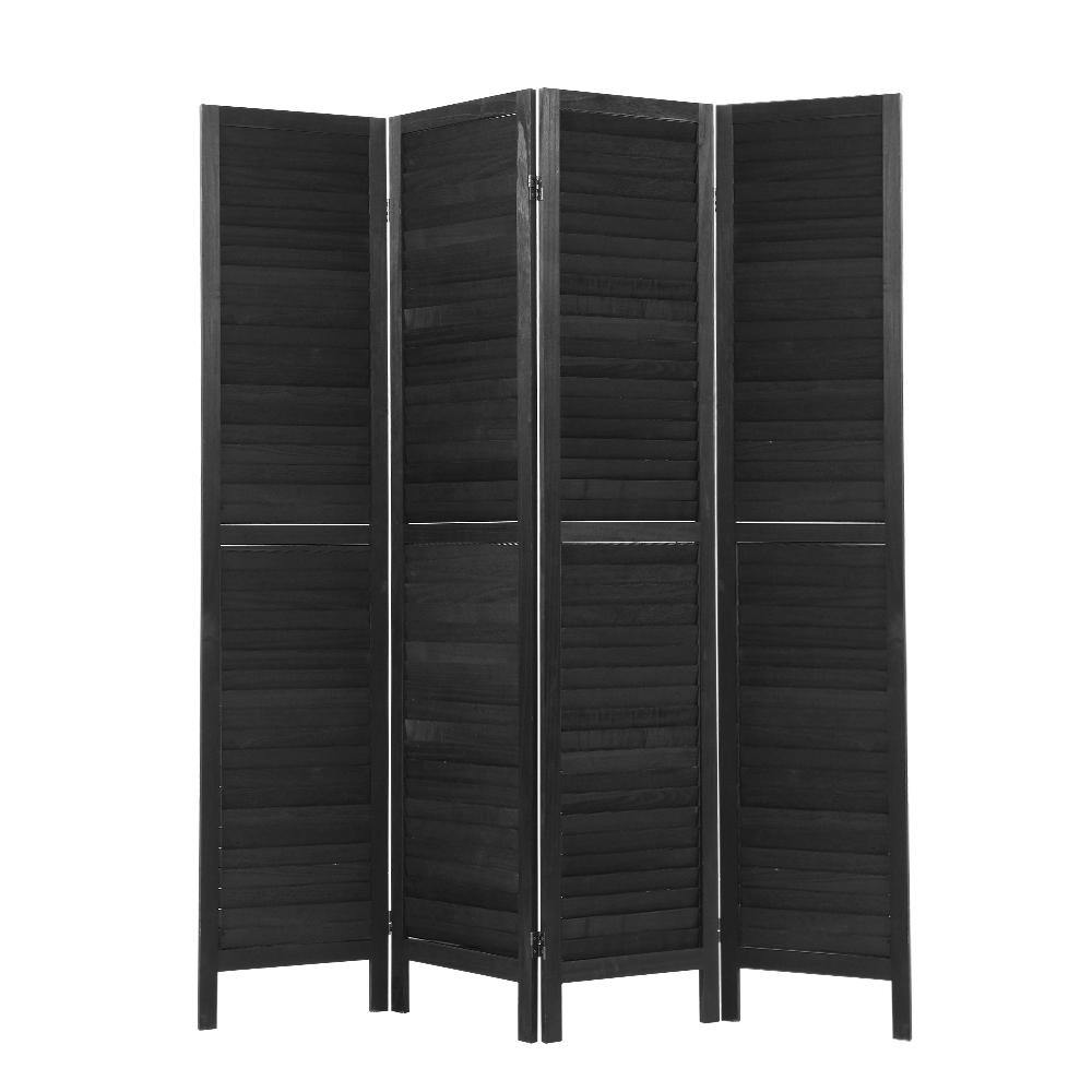 4 Panel Room Divider  Privacy Screen Black - Housethings 