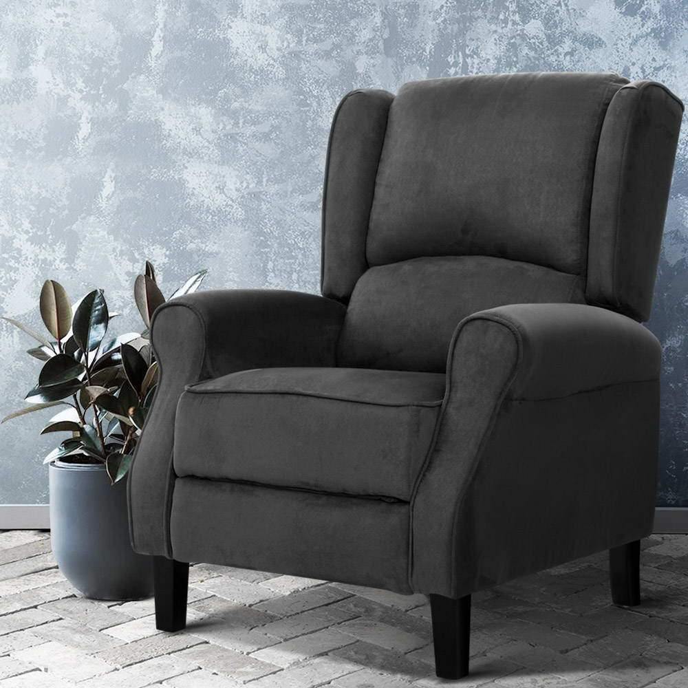 Adjustable Rosespring Recliner Arm Chair Soft Suede - House Things Furniture > Living Room