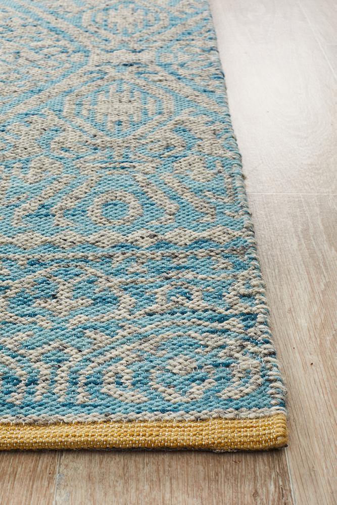 Relic Hunter Blue Grey Rug - House Things Relic Collection
