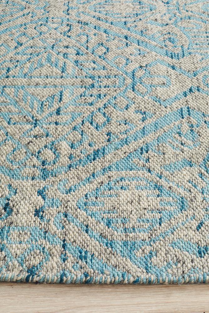 Relic Hunter Blue Grey Rug - House Things Relic Collection