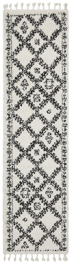 Temerra White cross Rug - House Things Saffron Collection