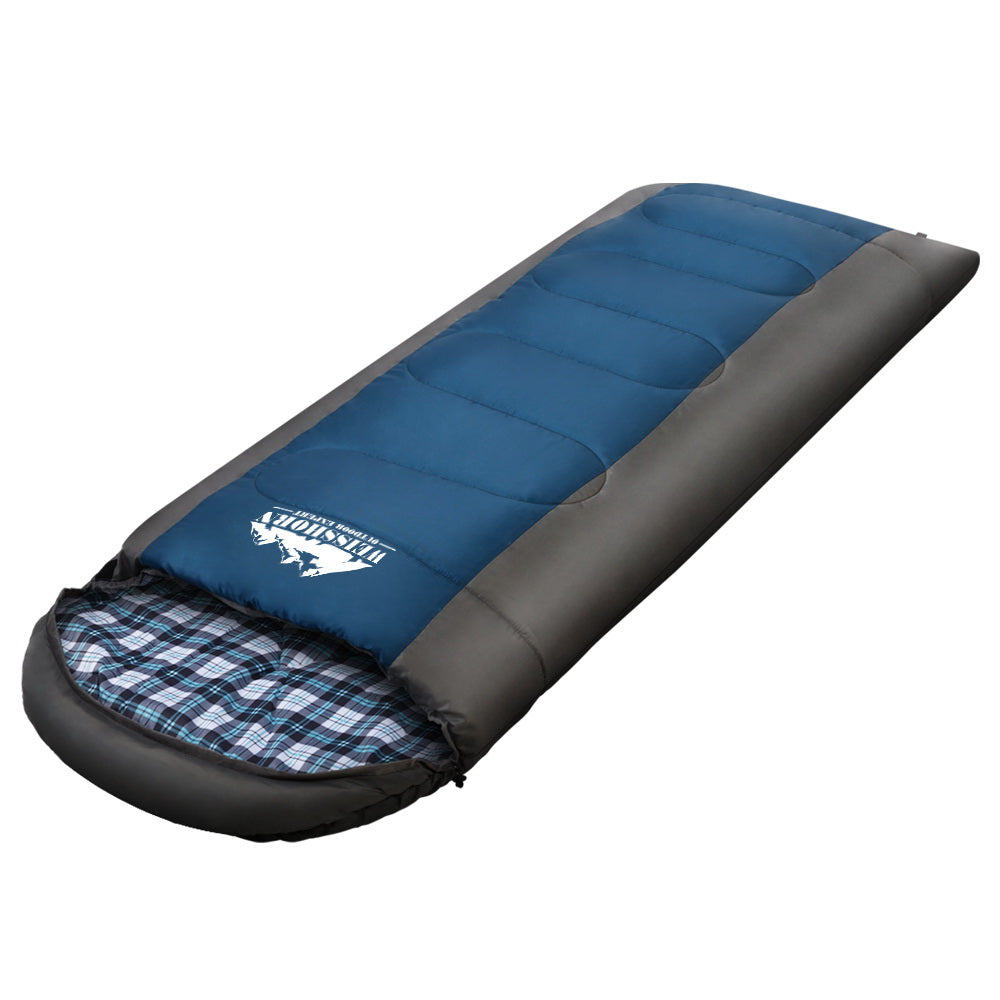 Weisshorn Sleeping Bag Bags Single Camping Hiking -20°C to 10°C Tent Winter Thermal Navy - House Things Outdoor > Camping