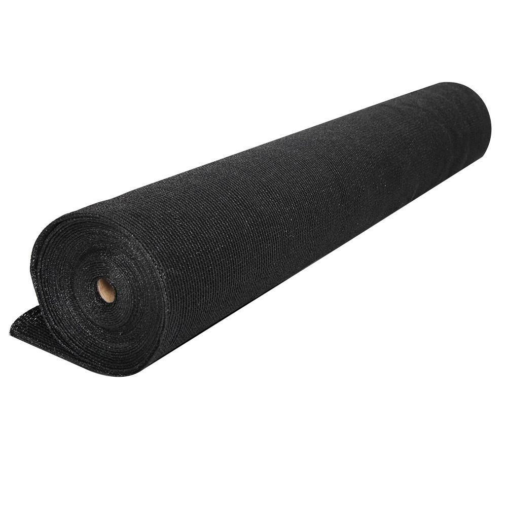 50% Sun Shade Cloth Roll 1.83x30m 100gsm Black - Housethings 