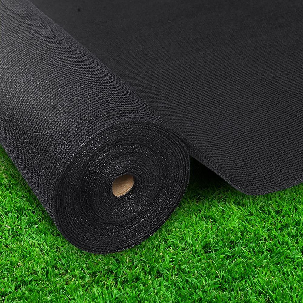 50% Sun Shade Cloth Roll 1.83x30m 100gsm Black - Housethings 