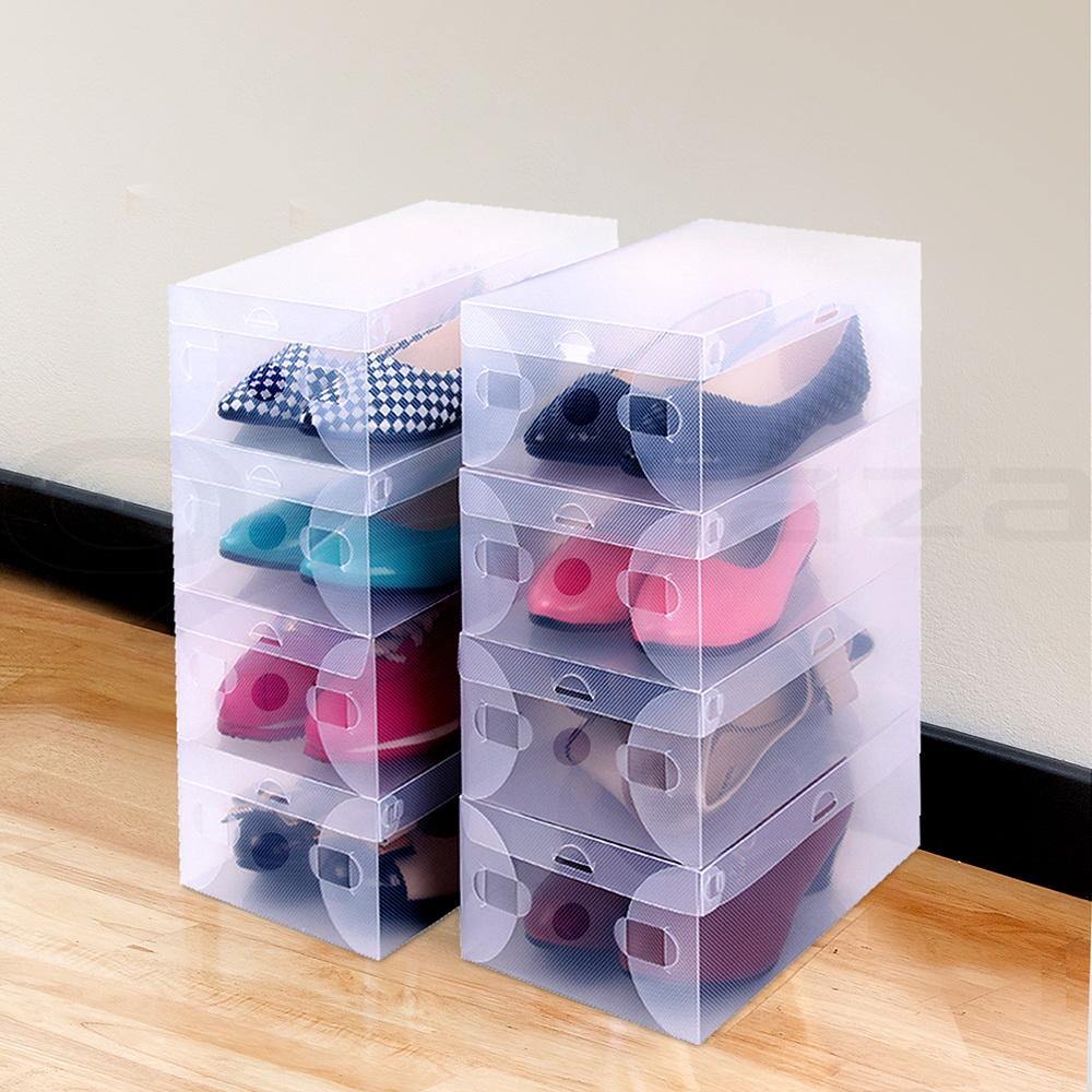 Set of 20 Transparent Stackable Shoe Storage Box - House Things Home & Garden > Storage