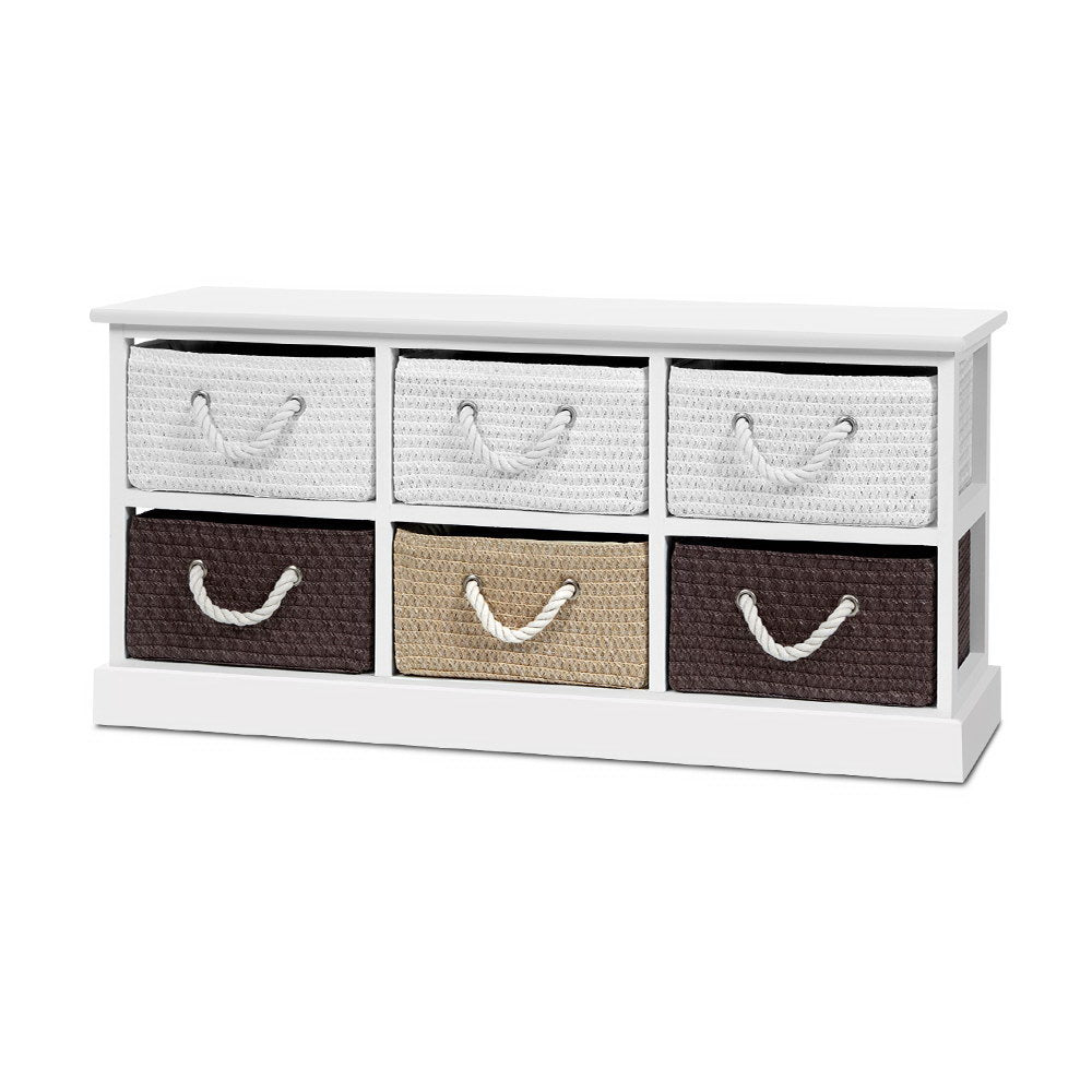 Storage Bench Shoe Organiser 6 Drawers - House Things Furniture > Bedroom