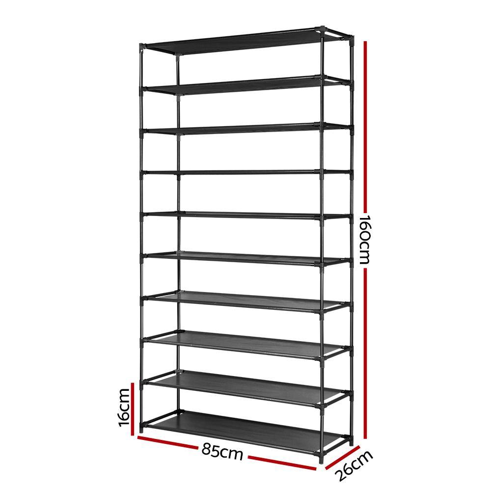 50 Pairs 10 Tier Shoe Rack - House Things Home & Garden > Storage