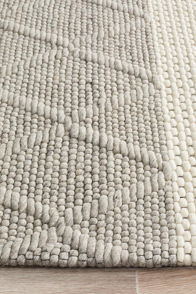Wonderwall Picco Wool Hatch Textured Rug - House Things Studio Collection