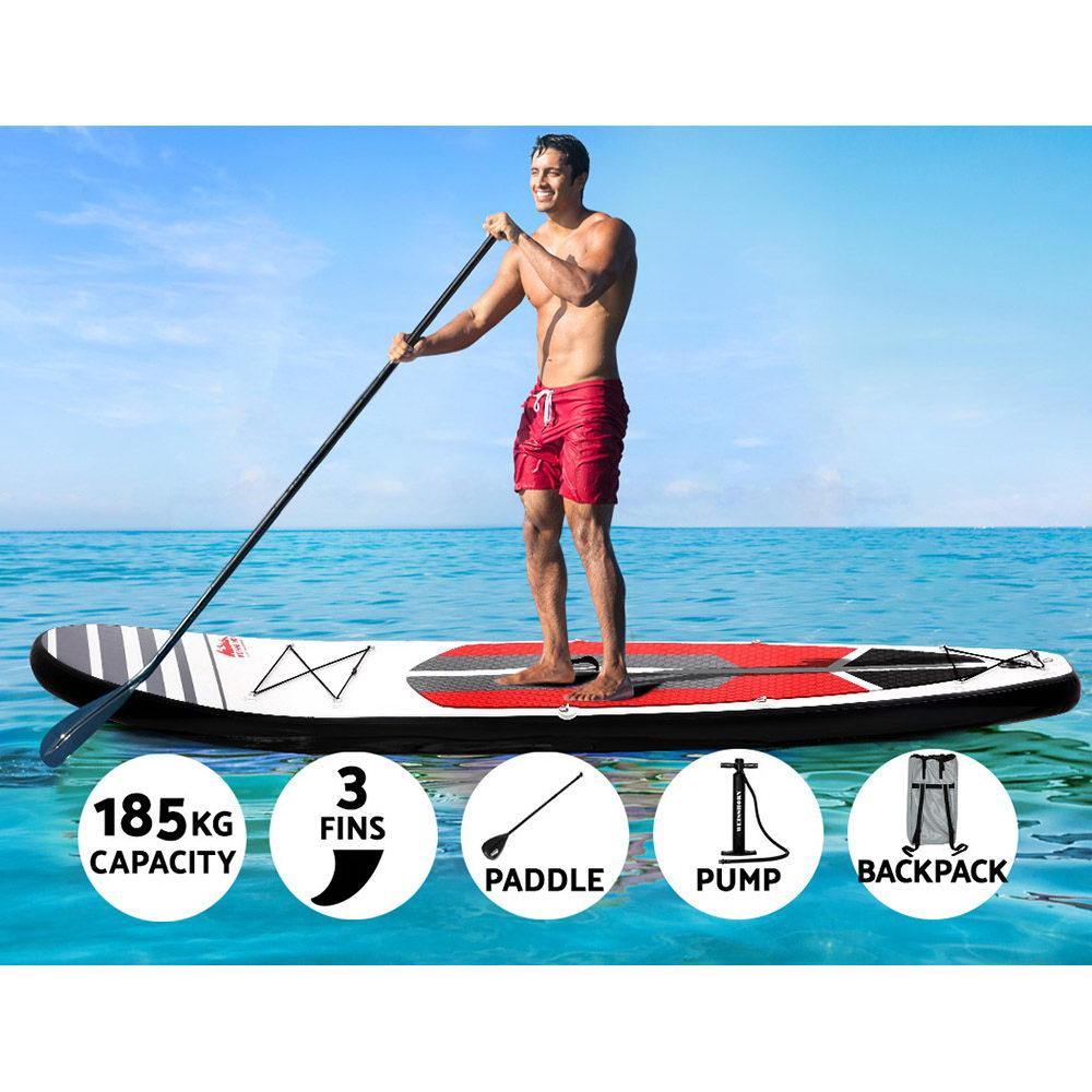 Inflatable Stand Up Paddle Board Red - Housethings 