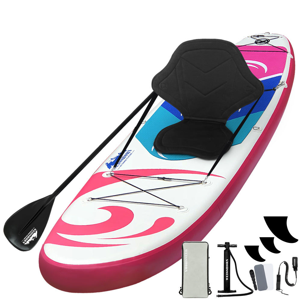 Weisshorn Stand Up Paddle Board 11ft Inflatable SUP Surfboard Paddleboard Kayak - House Things Outdoor > Boating