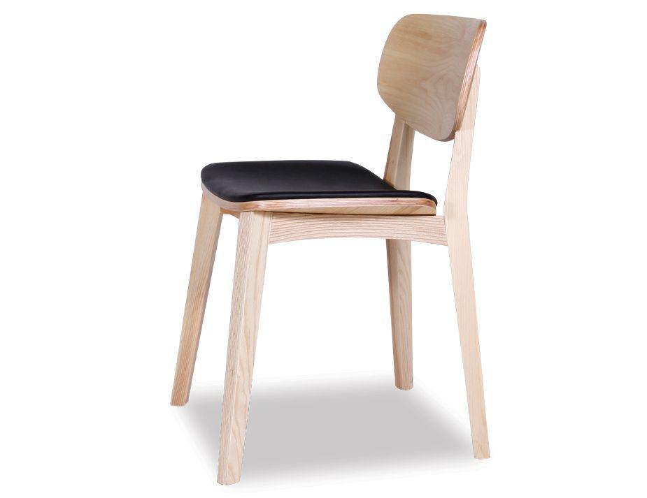 Solly Chair - Natural - Black Padded - Housethings 