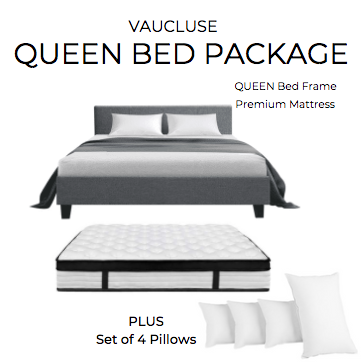 Vaucluse Queen Bed Package with 4 Pillows - House Things
