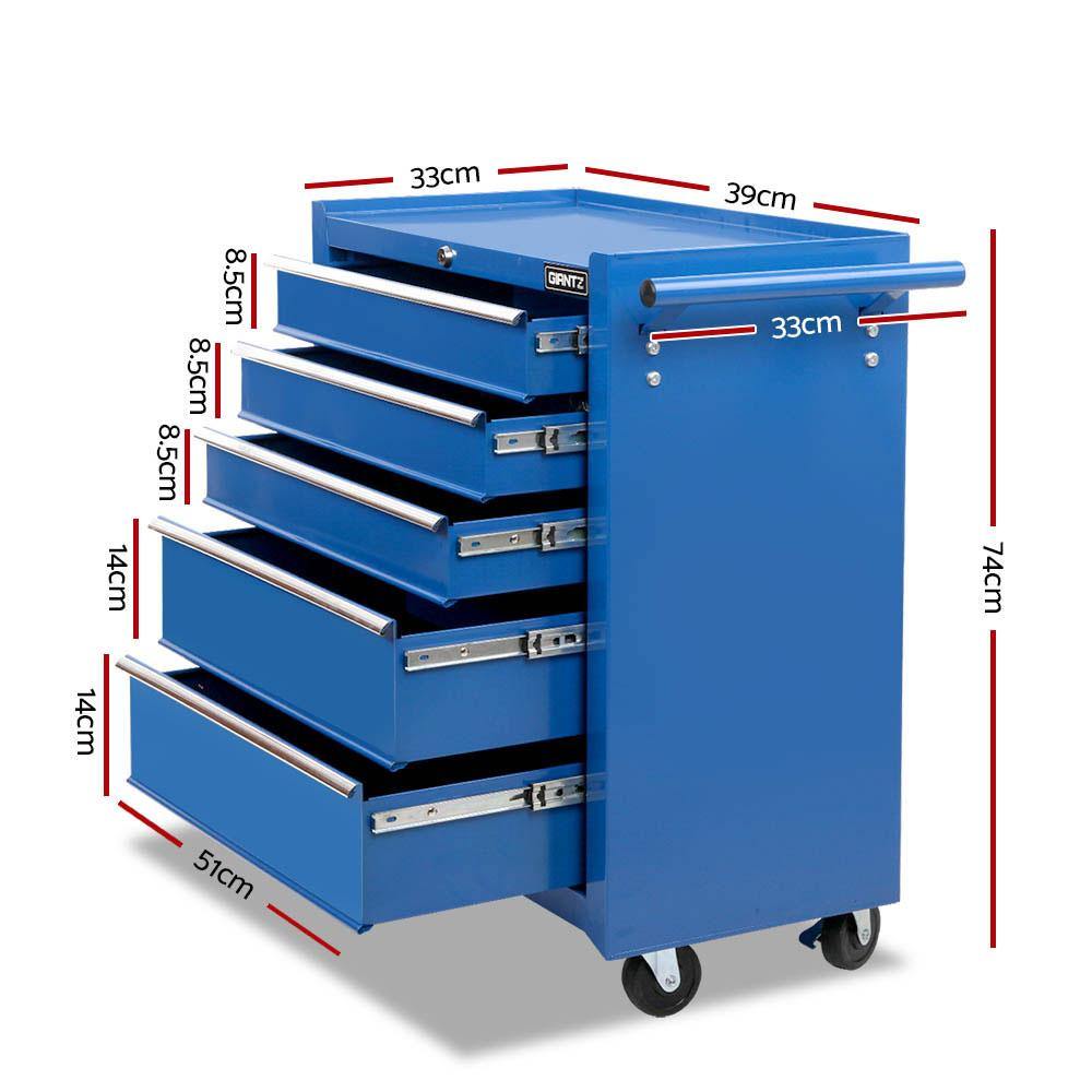14 Drawers Toolbox Chest Cabinet Mechanic Trolley Garage Tool Storage Box - House Things Tools > Tools Storage