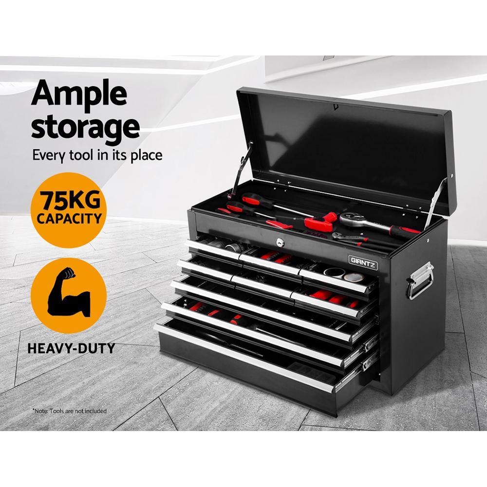 15 Drawers Tool Box Chest Trolley Cabinet Garage Storage Boxes Organiser Black - House Things Tools > Tools Storage