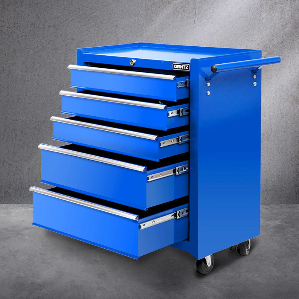 5 Drawer Mechanic Tool Box Storage Trolley - Blue - House Things Tools > Tools Storage
