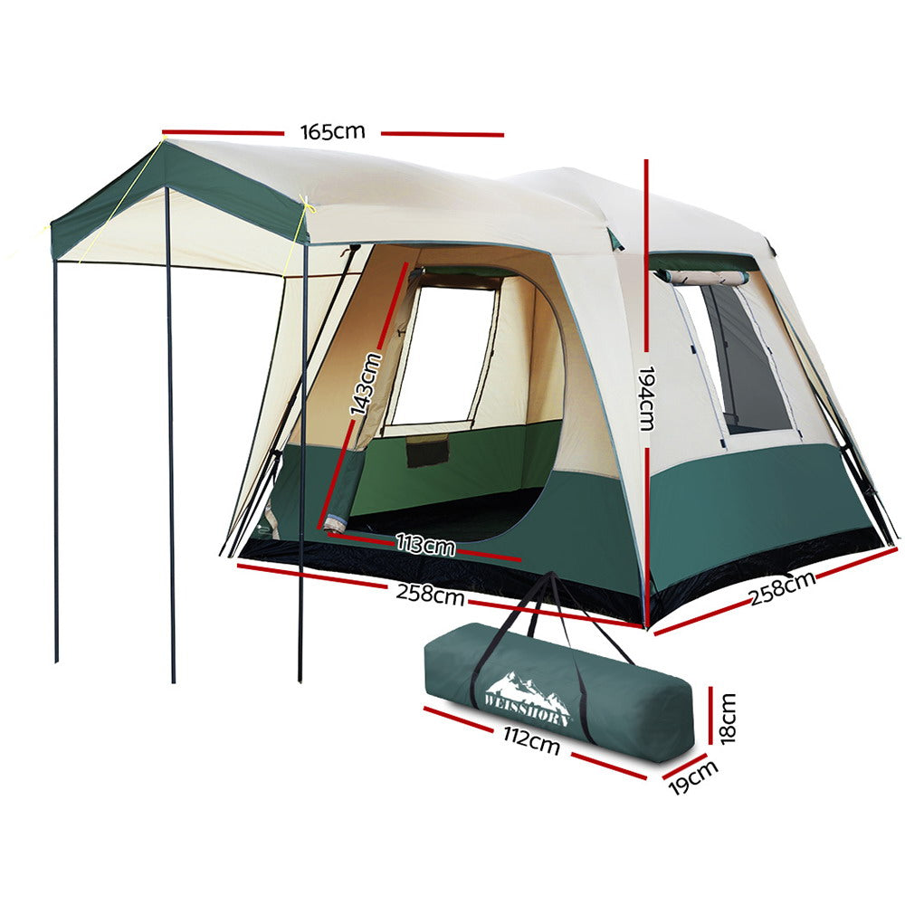 Weisshorn Instant Up Camping Tent 4 Person Pop up Tents Family Hiking Dome Camp - House Things Outdoor > Camping