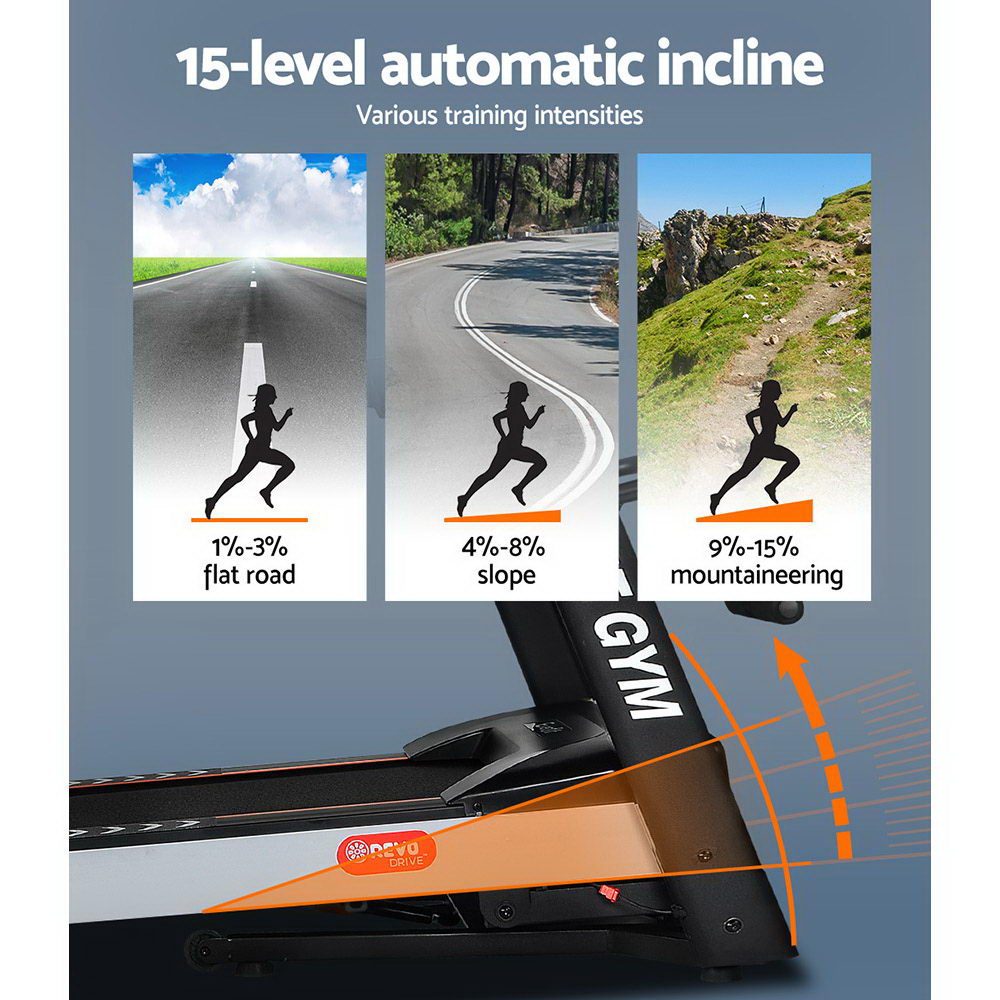 Everfit Treadmill 450mm 18kmh 3.5HP Auto Incline - House Things Sports & Fitness > Fitness Accessories