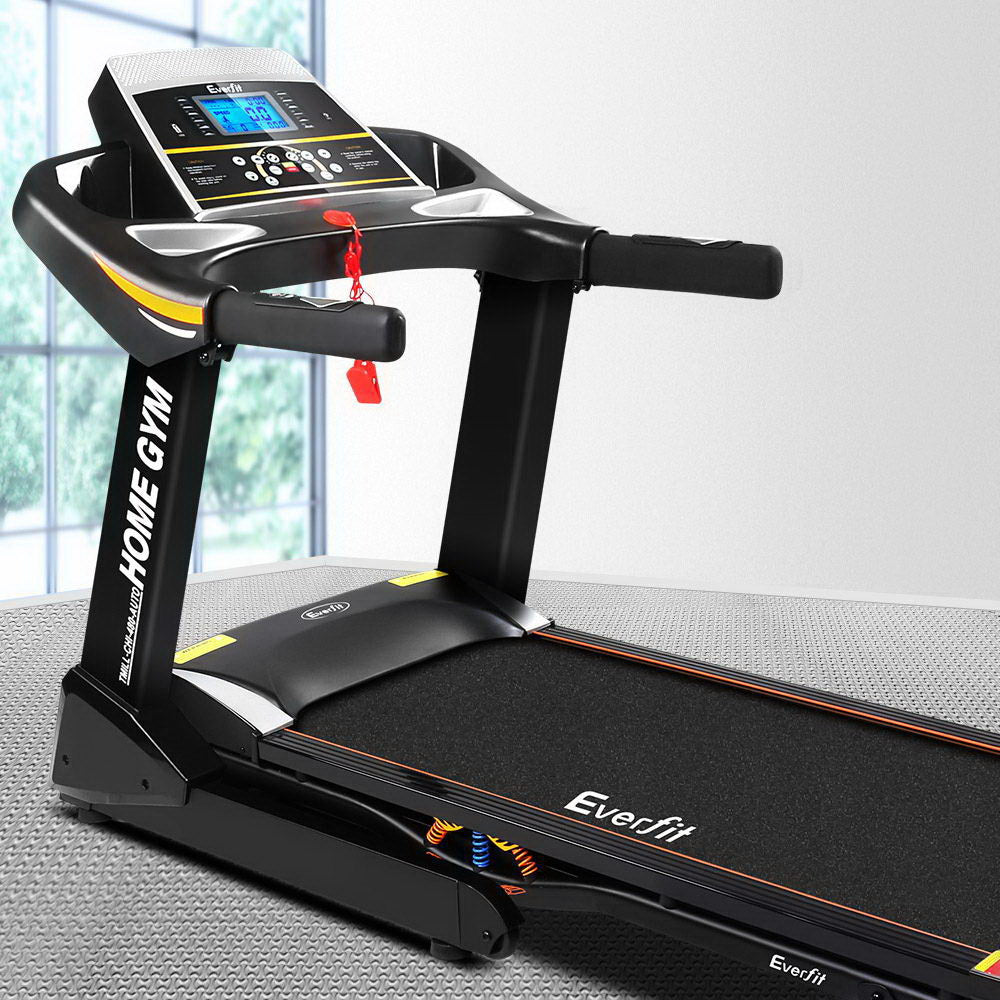 Everfit Electric Treadmill 48cm Incline Running Home Gym Fitness Machine Black - House Things Sports & Fitness > Fitness Accessories