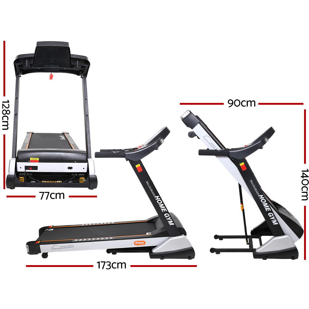 Everfit Electric Treadmill 48cm Incline Running Black - House Things Sports & Fitness > Fitness Accessories