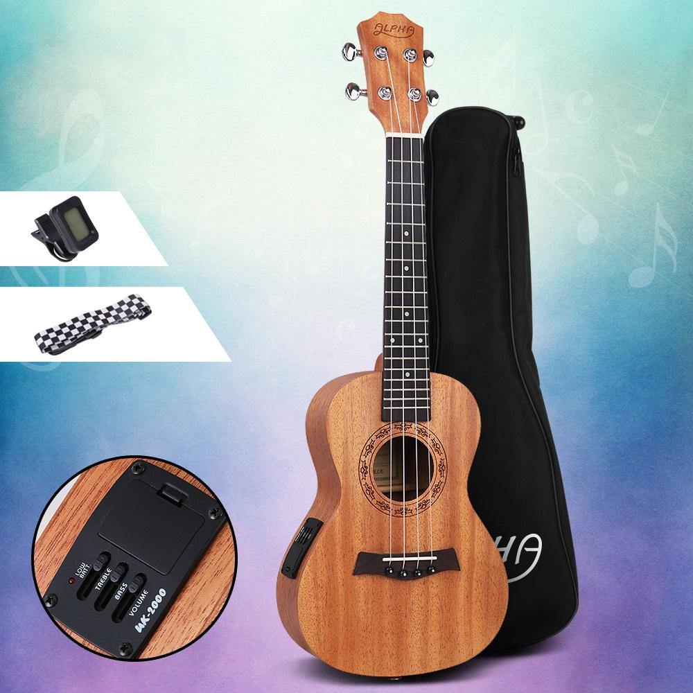 26" Tenor Ukulele Electric Mahogany Hawaii Guitar with EQ - House Things Audio & Video > Musical Instrument & Accessories