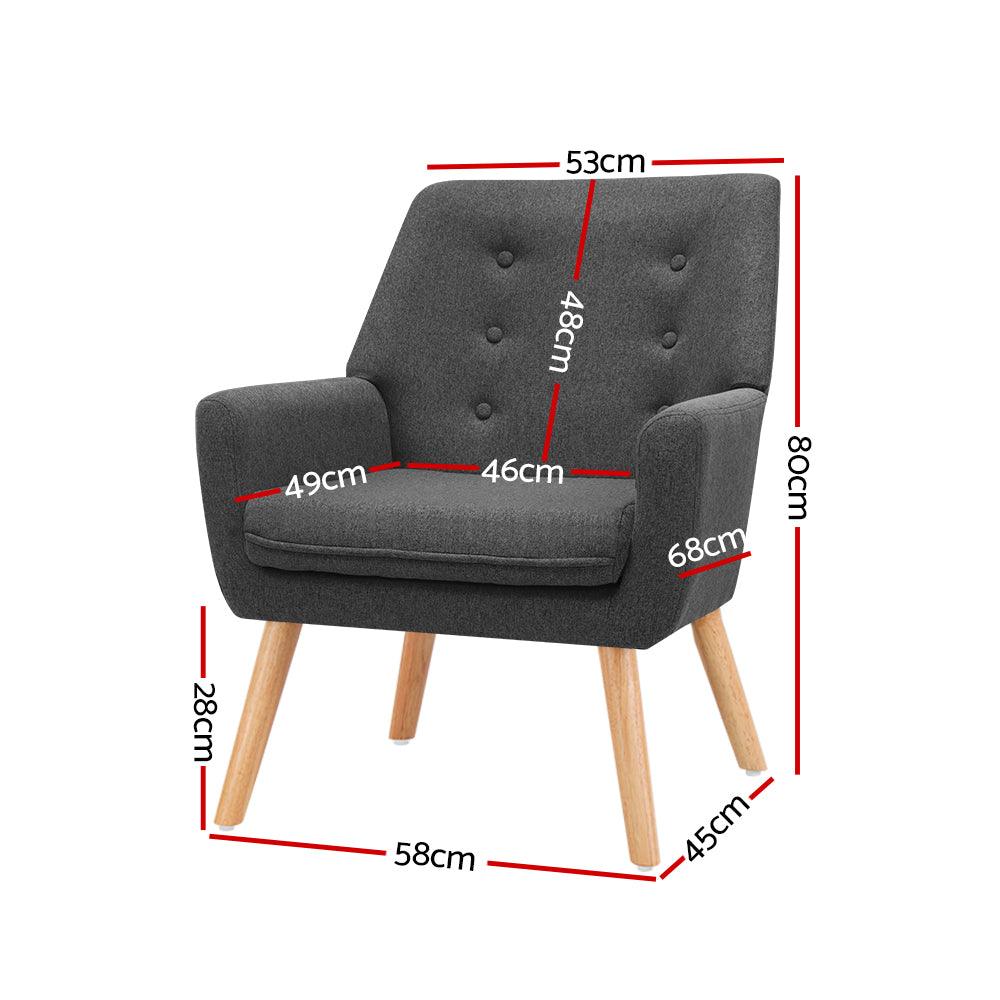 Armchair Tub Single Dining Chair - House Things Furniture > Bar Stools & Chairs