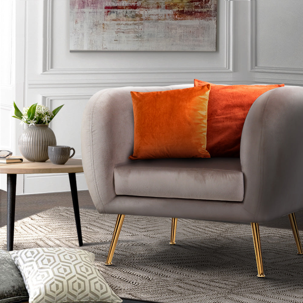 Katy Armchair Beige Velvet - House Things Furniture > Living Room