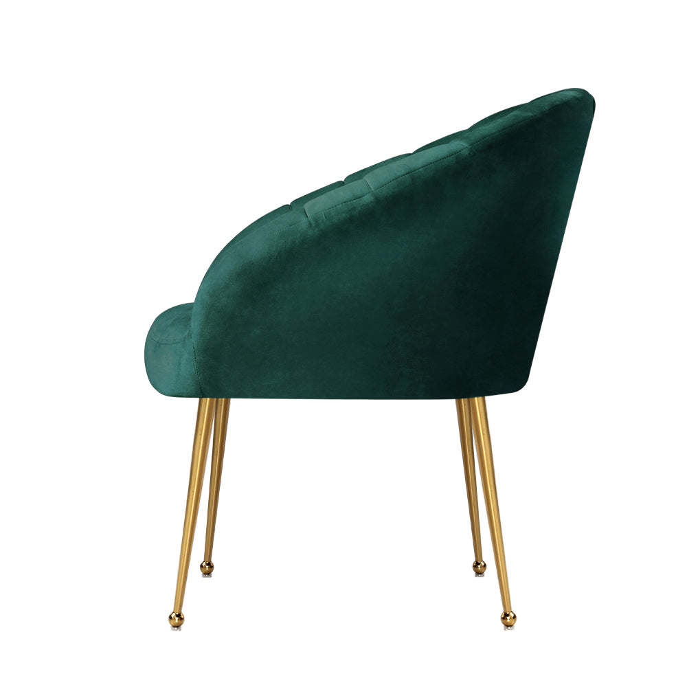 Velvet Green Accent Lounge Armchair Chair Couch - House Things Furniture > Living Room