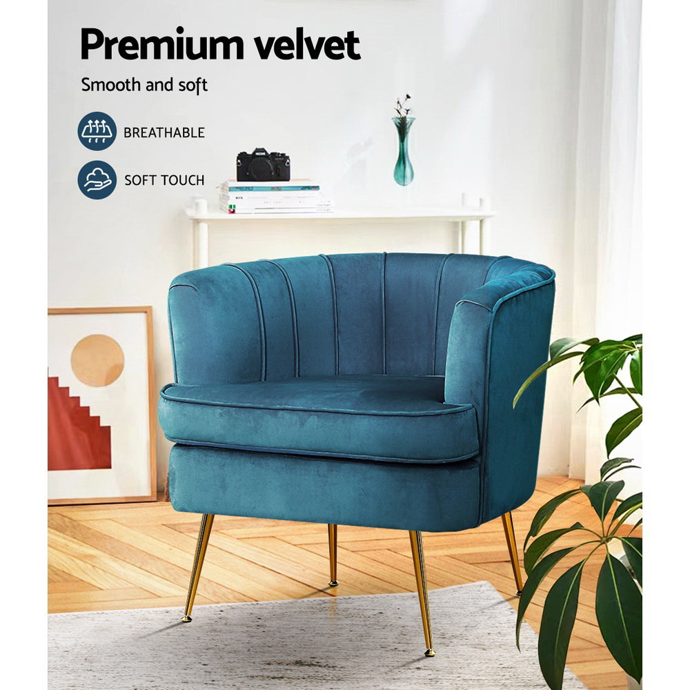 Velvet Navy Blue Accent Armchairs Sofa Chairs House Things