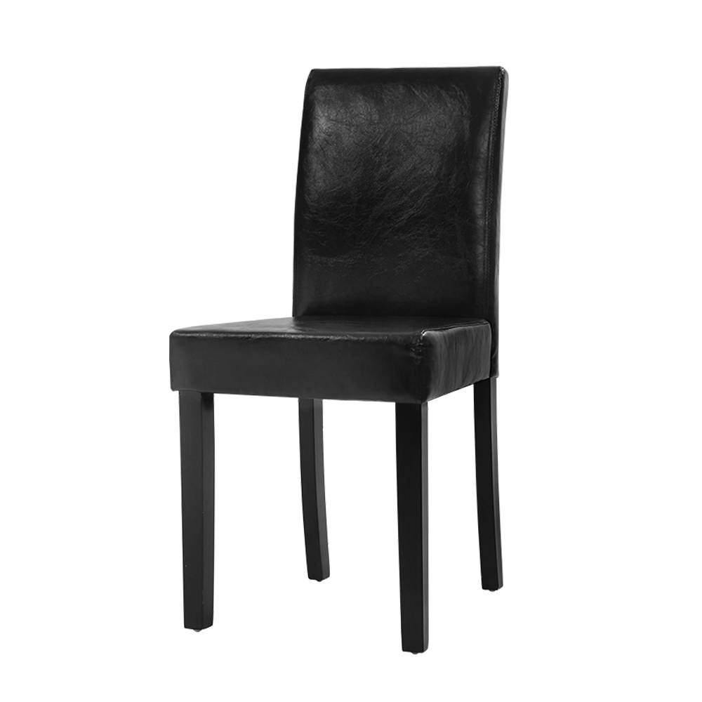 2 x Fabrizio Dining Chairs PU Leather High Back - Housethings 