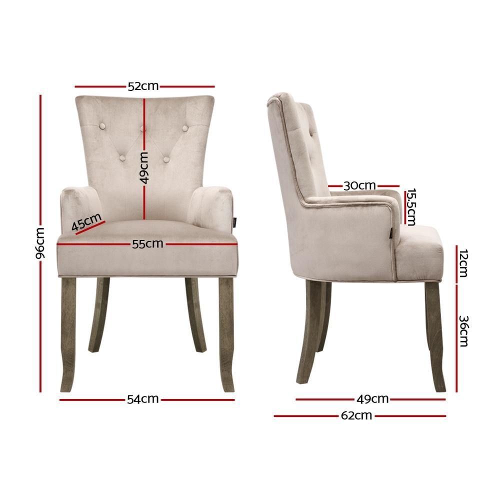 Stolz Dining Chairs French Provincial Chair Velvet Retro - Housethings 