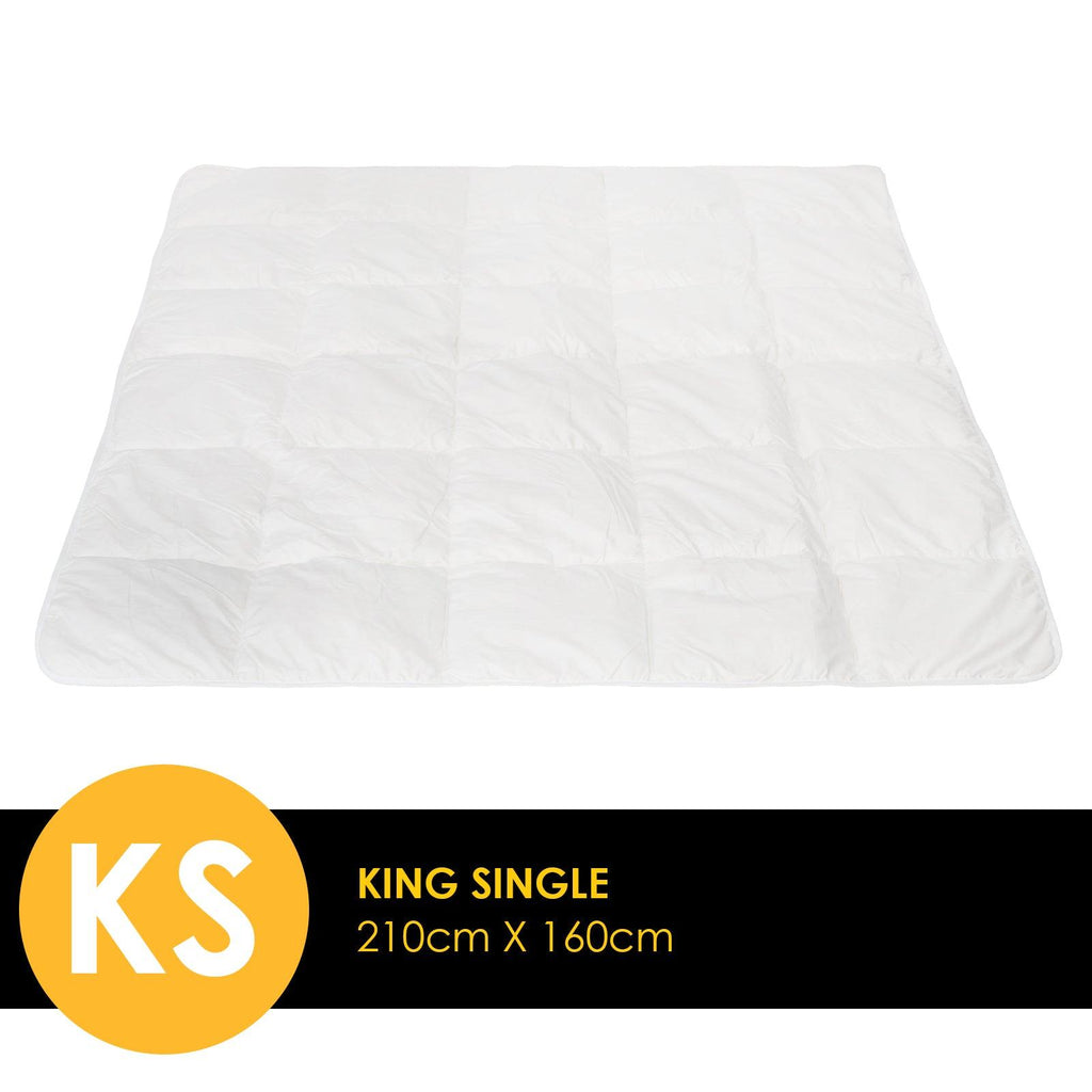 Casa Decor Silk Touch Quilt 360GSM All Seasons Antibacterial Hypoallergenic King Single White - House Things Home & Garden > Bedding