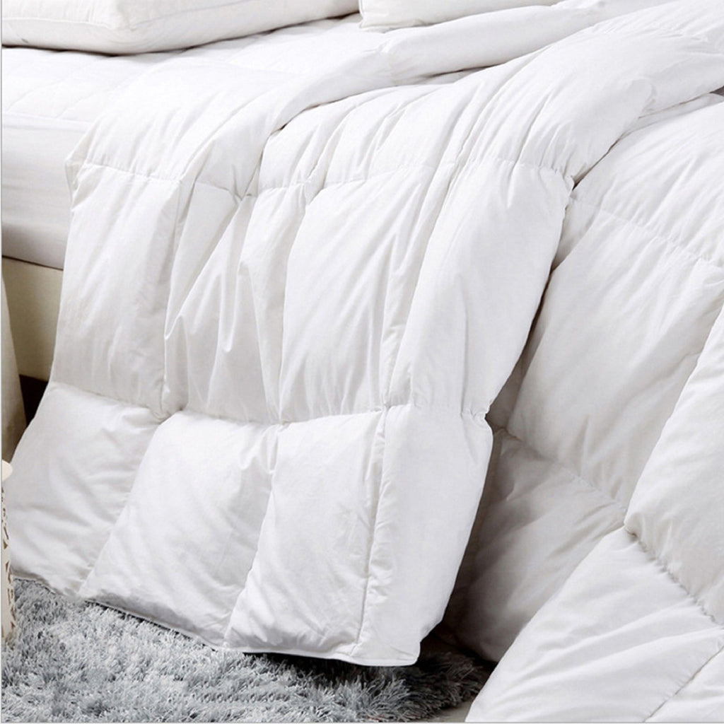 Royal Comfort 500GSM Plush Duck Feather Down Quilt Ultra Warm Soft - All Seasons Single White - House Things Home & Garden > Bedding