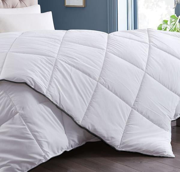 Royal Comfort 350GSM Luxury Soft Bamboo All-Seasons Quilt Duvet Doona All Sizes Double White - House Things Home & Garden > Bedding
