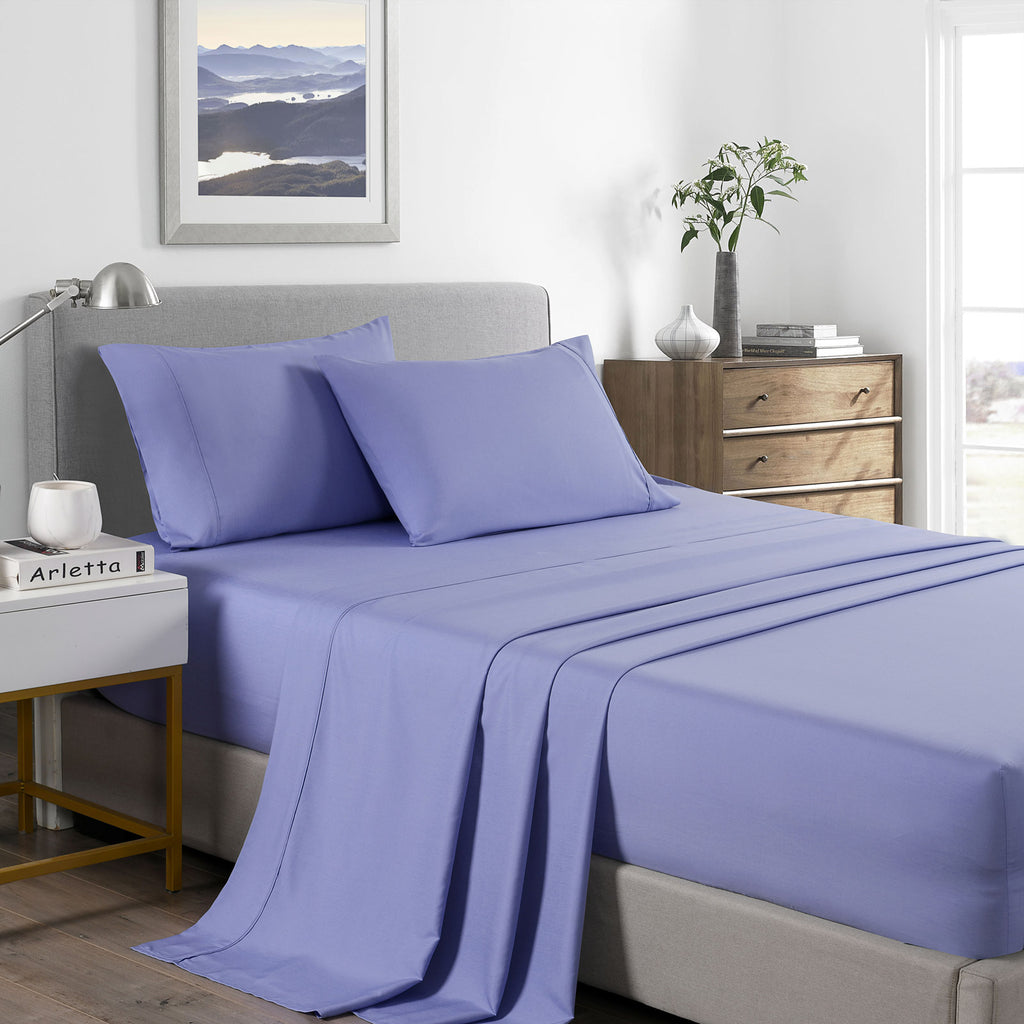 Royal Comfort 2000 Thread Count Bamboo Cooling Sheet Set Ultra Soft Bedding Double Mid Blue - House Things Home & Garden > Bedding