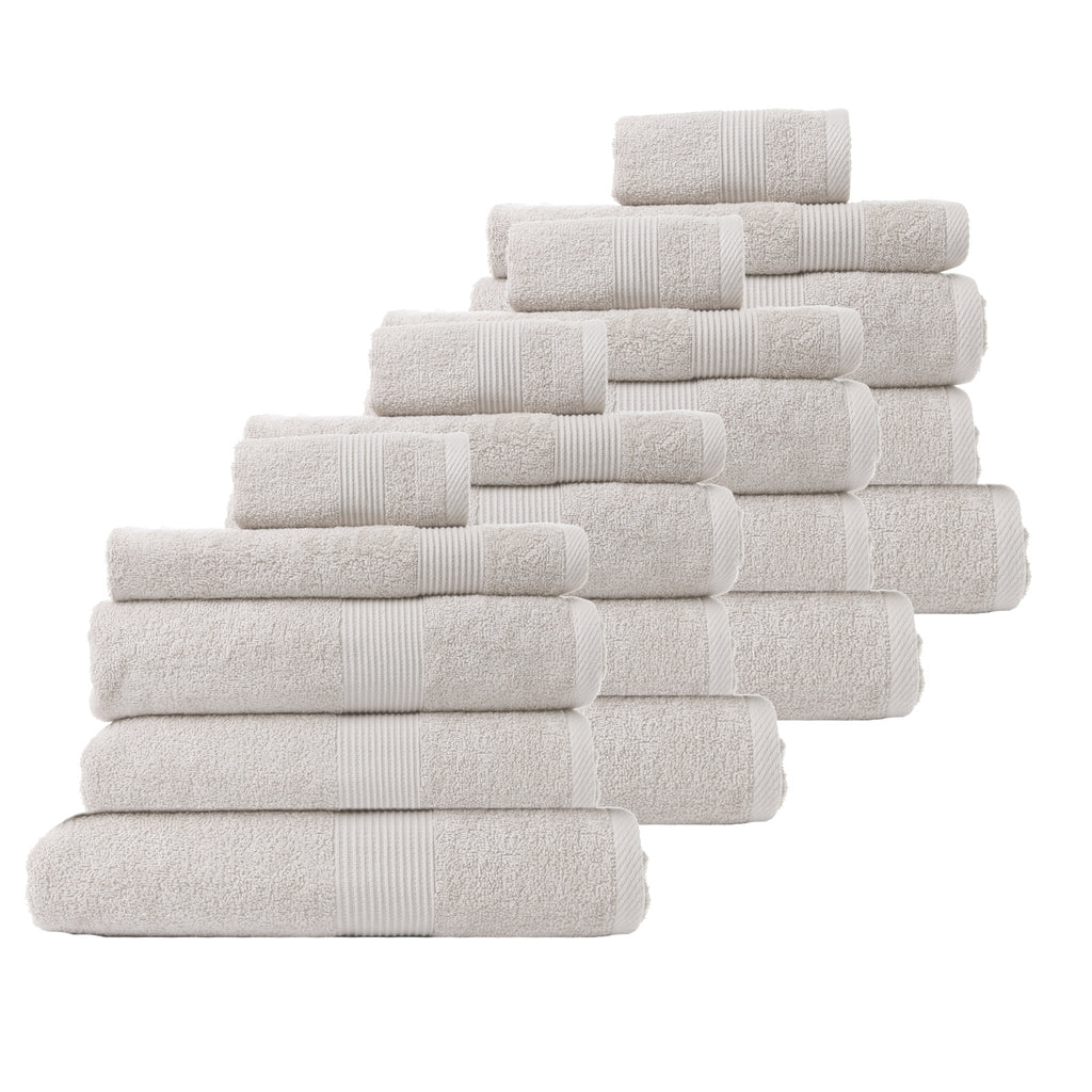 Royal Comfort 20 Piece Cotton Bamboo Towel Bundle Set 450GSM Luxurious Absorbent - Sea Holly - House Things Home & Garden > Bathroom Accessories