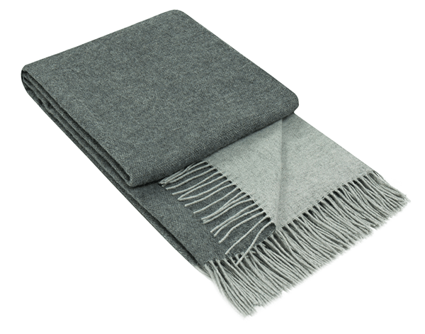 Chiswick Throw - Merino Wool/Cashmere - Charcoal - House Things 