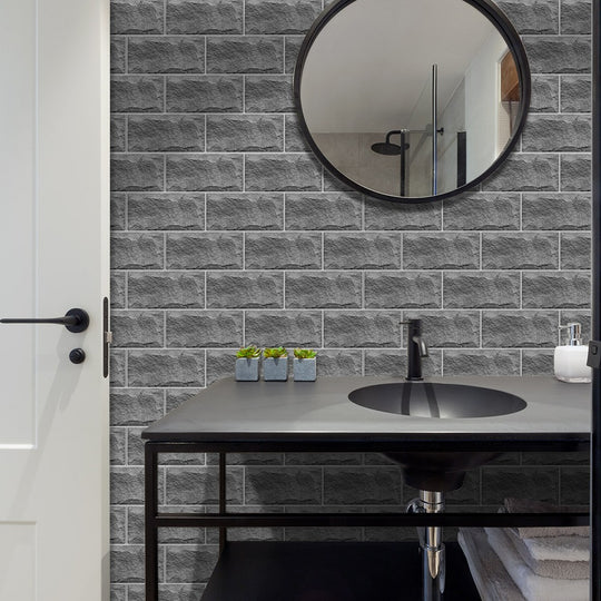 Waterproof Tiles Wallpaper Stickers Bathroom Kitchen Stone Brick - House Things Home & Garden > Wallpaper