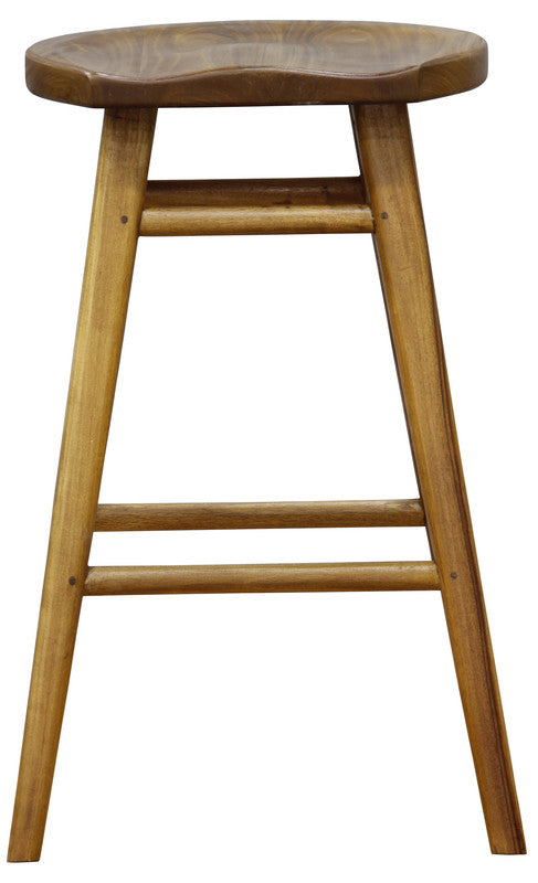 Scandinavian Timber Kitchen Counter Stool (Caramel) - House Things Furniture > Bar Stools & Chairs