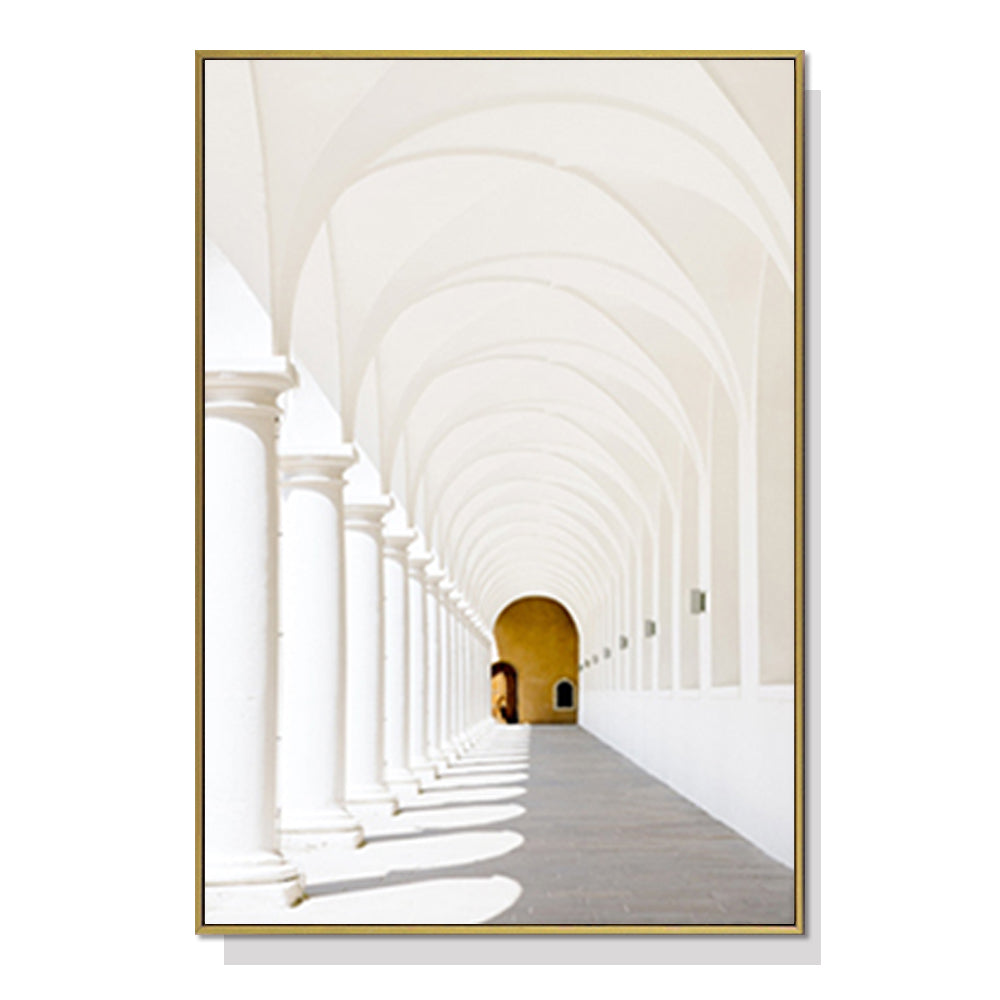 70cmx100cm Long Corridor Style A Gold Frame Canvas Wall Art - House Things Home & Garden > Wall Art