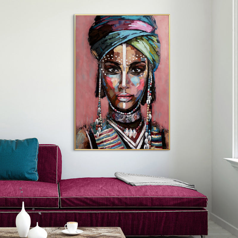 70cmx100cm African woman II Gold Frame Canvas Wall Art - House Things Home & Garden > Wall Art
