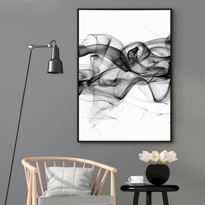 60cmx90cm Stylish Abstract Black 2 Sets Black Frame Canvas Wall Art - House Things Home & Garden > Wall Art