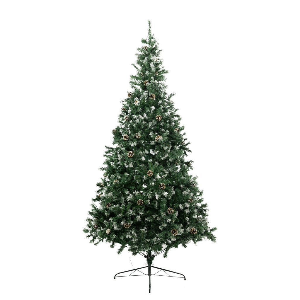 2.7m LED Christmas Tree with Pine Cones